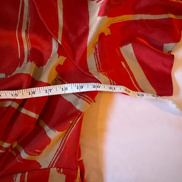 Banana Republic Red and Gold Midi Dress - Picture 9 of 11